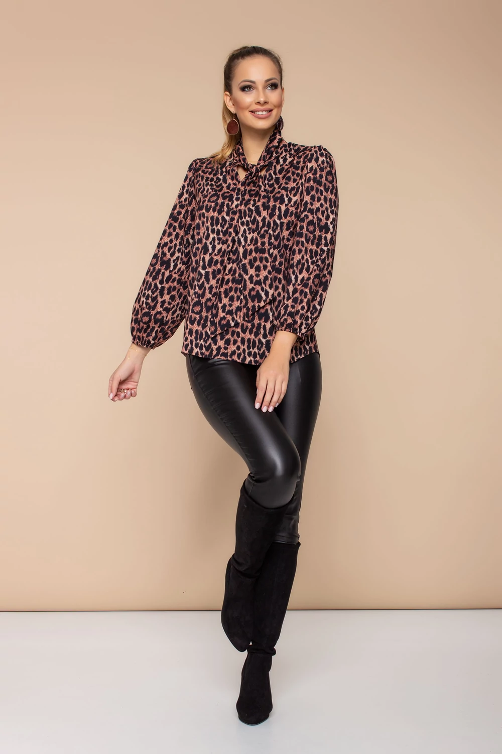 Ella blúz - rozsda ocelot