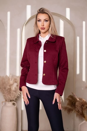 Lady kabátka - borvörös