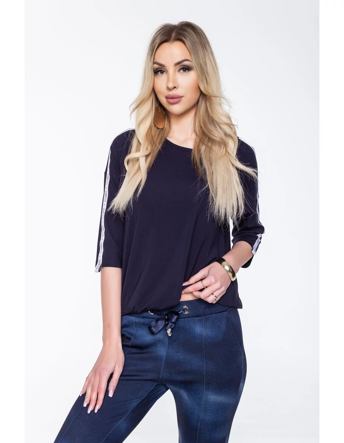Lujza szalagos felső - sötétkék