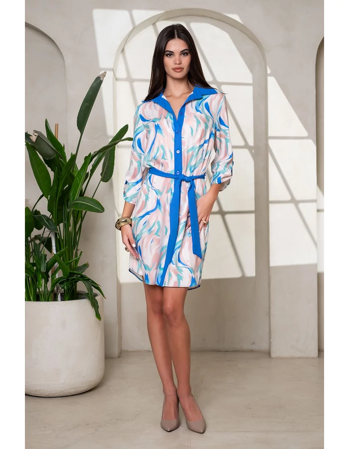 Vivi ingruha - kékkel szegett pasztell hullámok