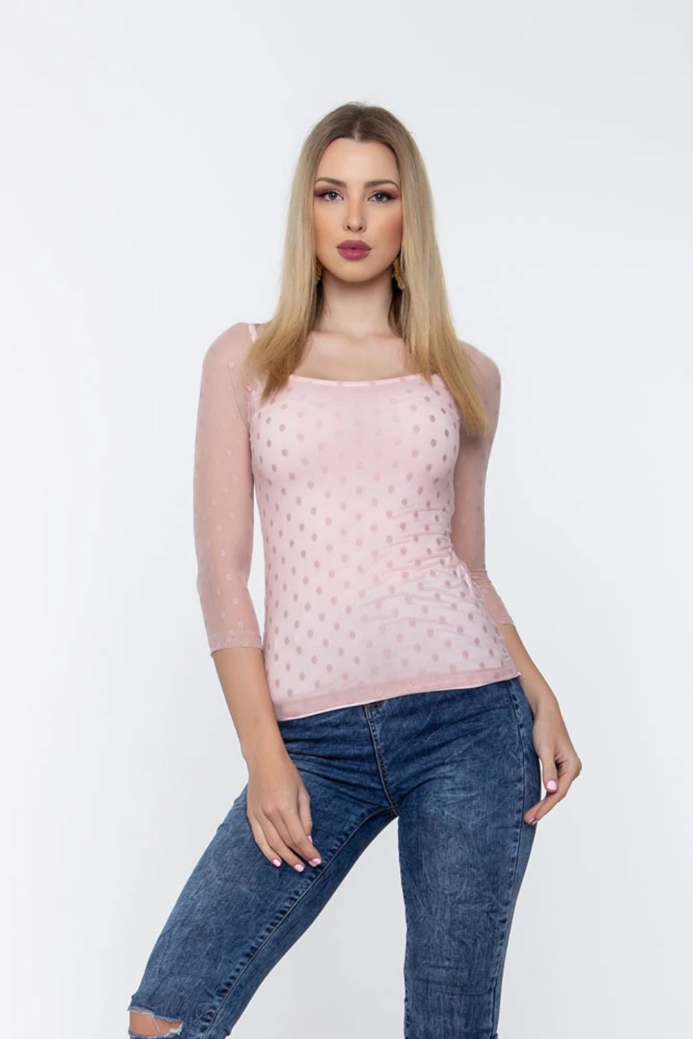 Franciska póló - púder Franciska póló - púder