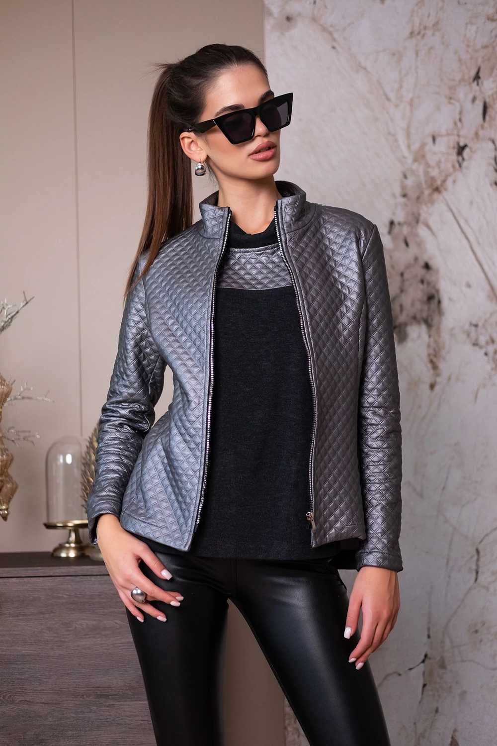 Patrícia kabátka - ezüstszürke Patrícia kabátka - ezüstszürke