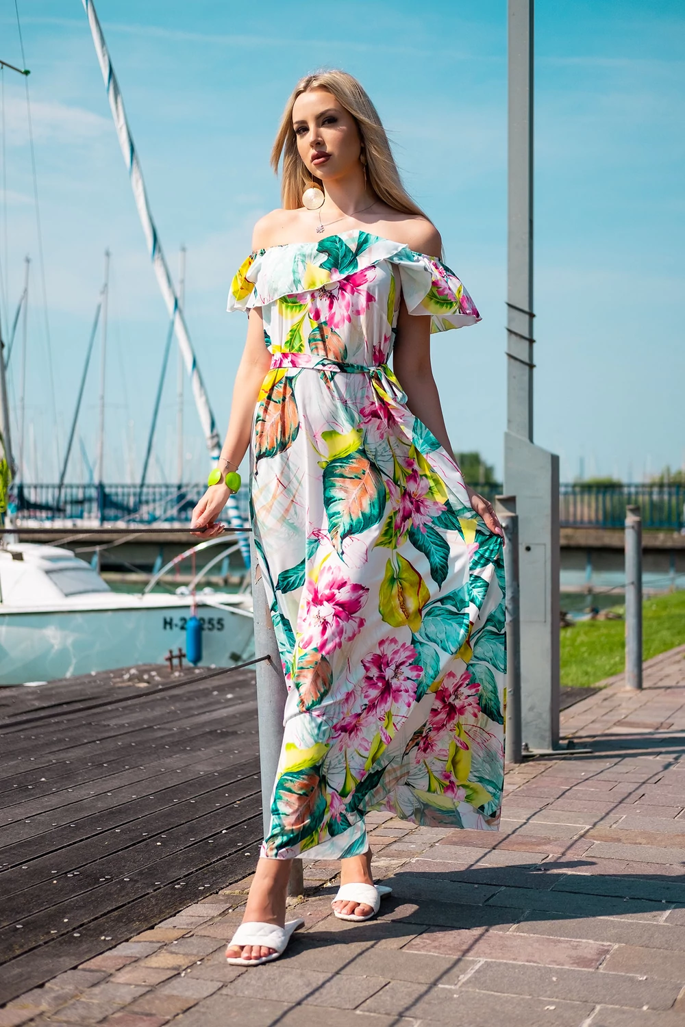 Mimi maxi ruha - nyári virágok
