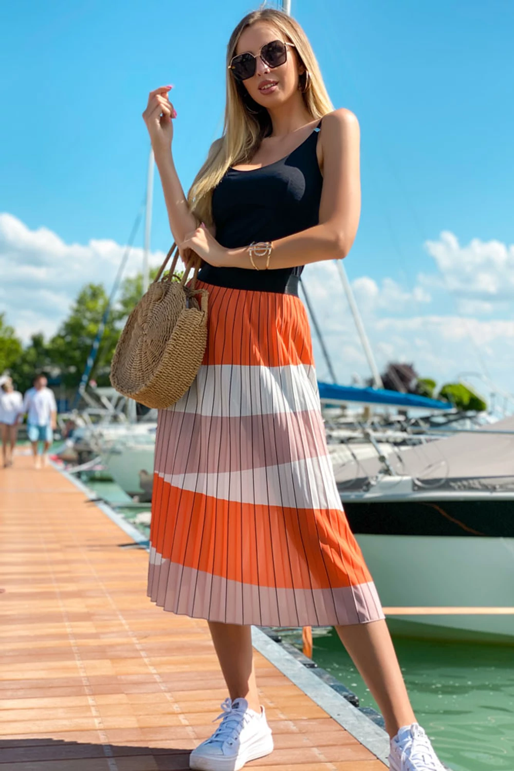 Plisszé szoknya - narancs Plisszé szoknya - narancs