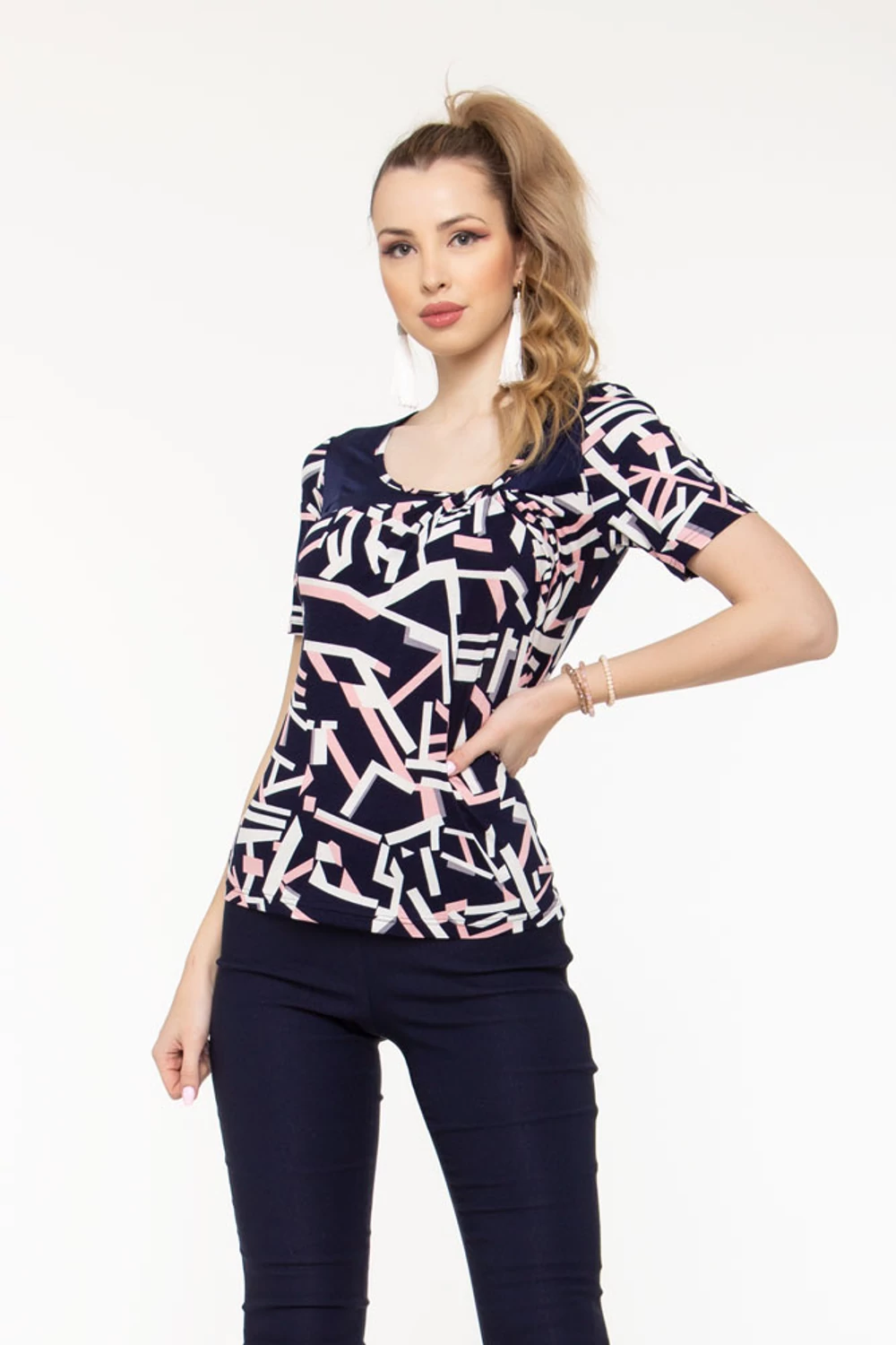 Edina póló - geometriai mintás Edina póló - geometriai mintás