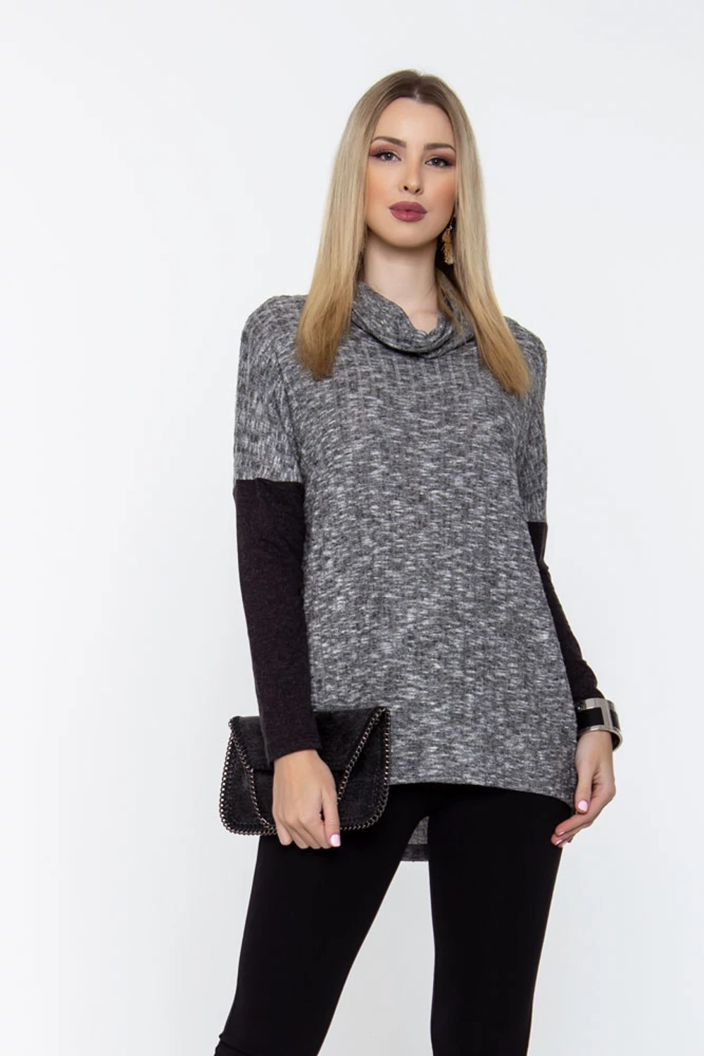 Antónia tunika - melírszürke