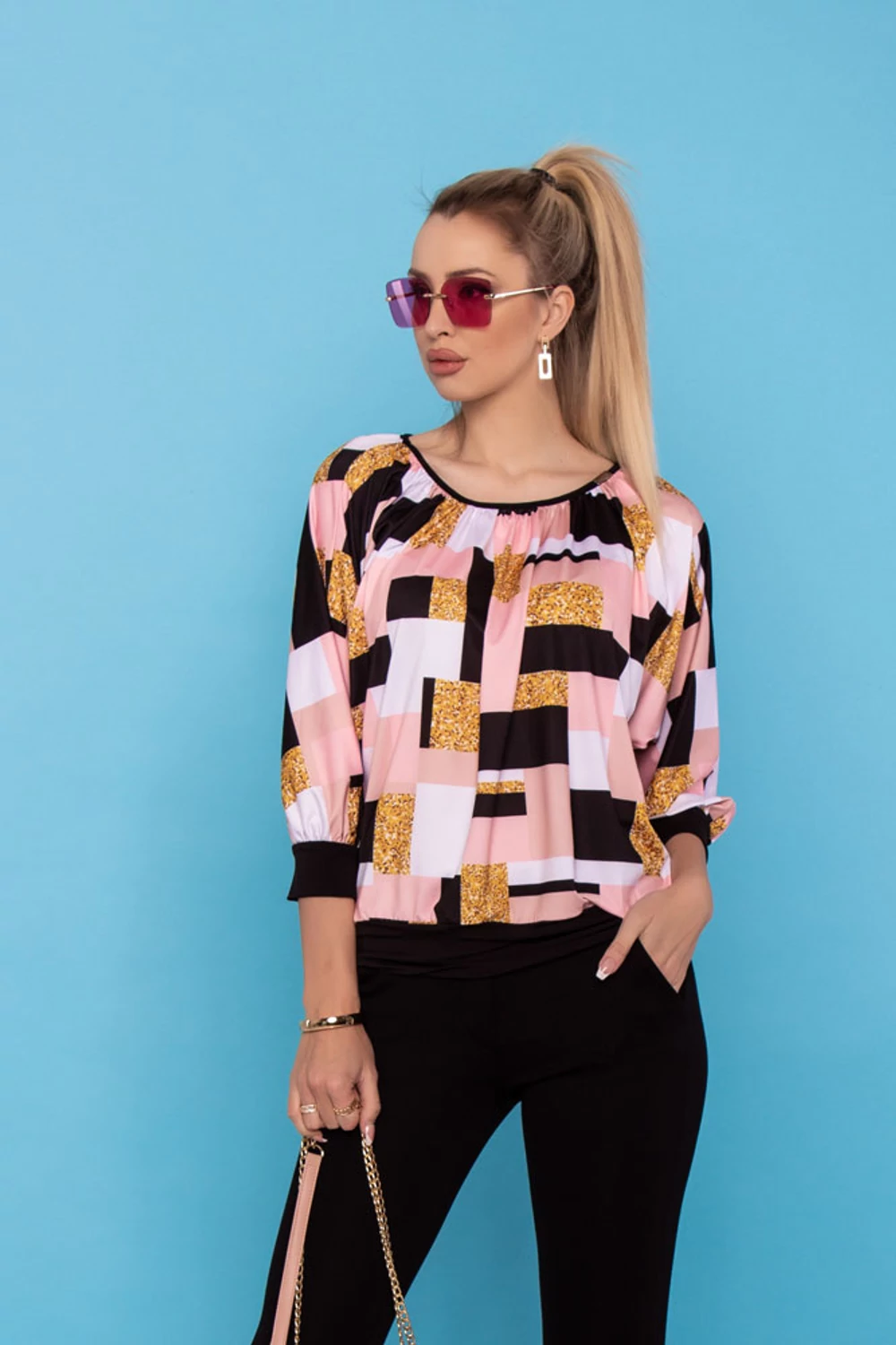 Mirella tunika - pasztell absztrakt Mirella tunika - pasztell absztrakt