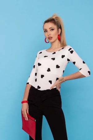 Cindy felső - fekete szívek Cindy felső - fekete szívek