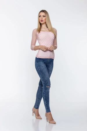 Franciska póló - púder Franciska póló - púder