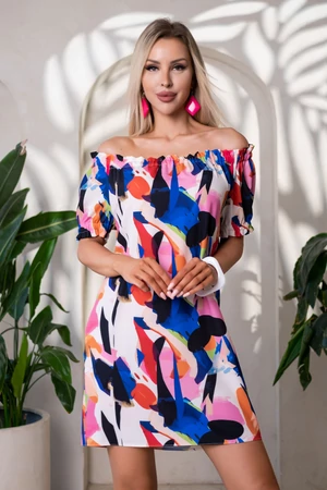 Kalliopé ruha - Színes absztrakt Kalliopé ruha - Színes absztrakt