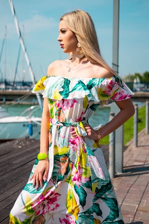 Mimi maxi ruha - nyári virágok Mimi maxi ruha - nyári virágok
