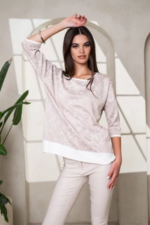 Betti felső - fehér cikornya bézsen