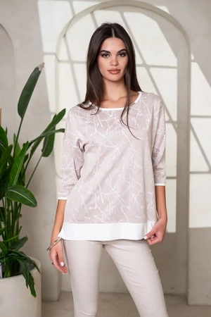 Betti felső - fehér cikornya bézsen