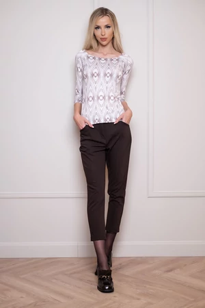 Hajni póló -  barna mintás Hajni póló -  barna mintás