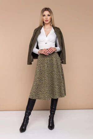 Babett szoknya - olíva ocelot Babett szoknya - olíva ocelot