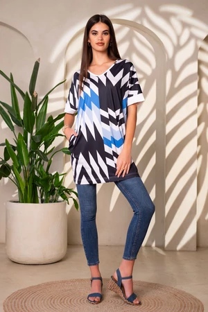 Monaco tunika - kék/fekete/fehér Monaco tunika - kék/fekete/fehér