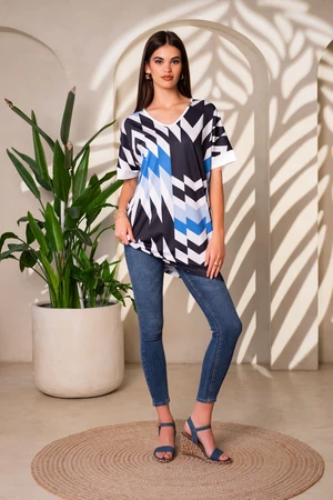 Monaco tunika - kék/fekete/fehér Monaco tunika - kék/fekete/fehér