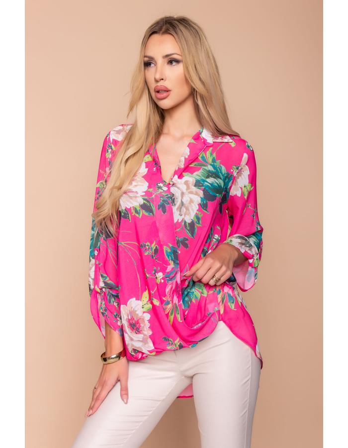 Vanda tunika - virág pinken